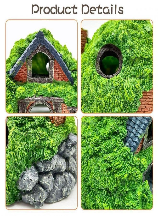 GOFYLIN Fish Tank Decorations kit, Aquarium Decor Hobbit House x 1pc, Fish Tank Accessories Aquatic Plants x 2pcs, Starfish x 2pcs. - Image 4